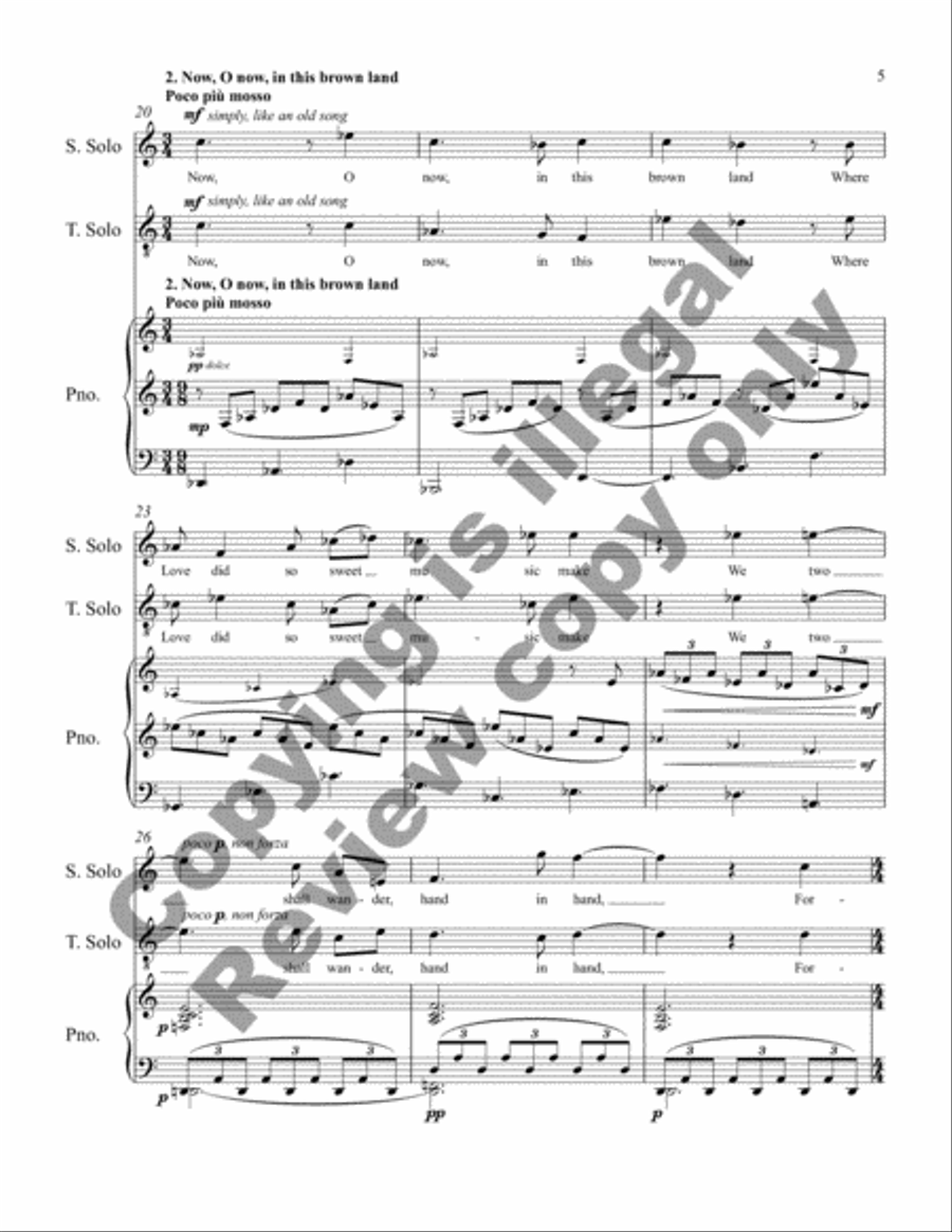 Chamber Music, Volume 3: Four Joyce Songs: Serenade in One Movement 4-Part scores gallery preview page 6