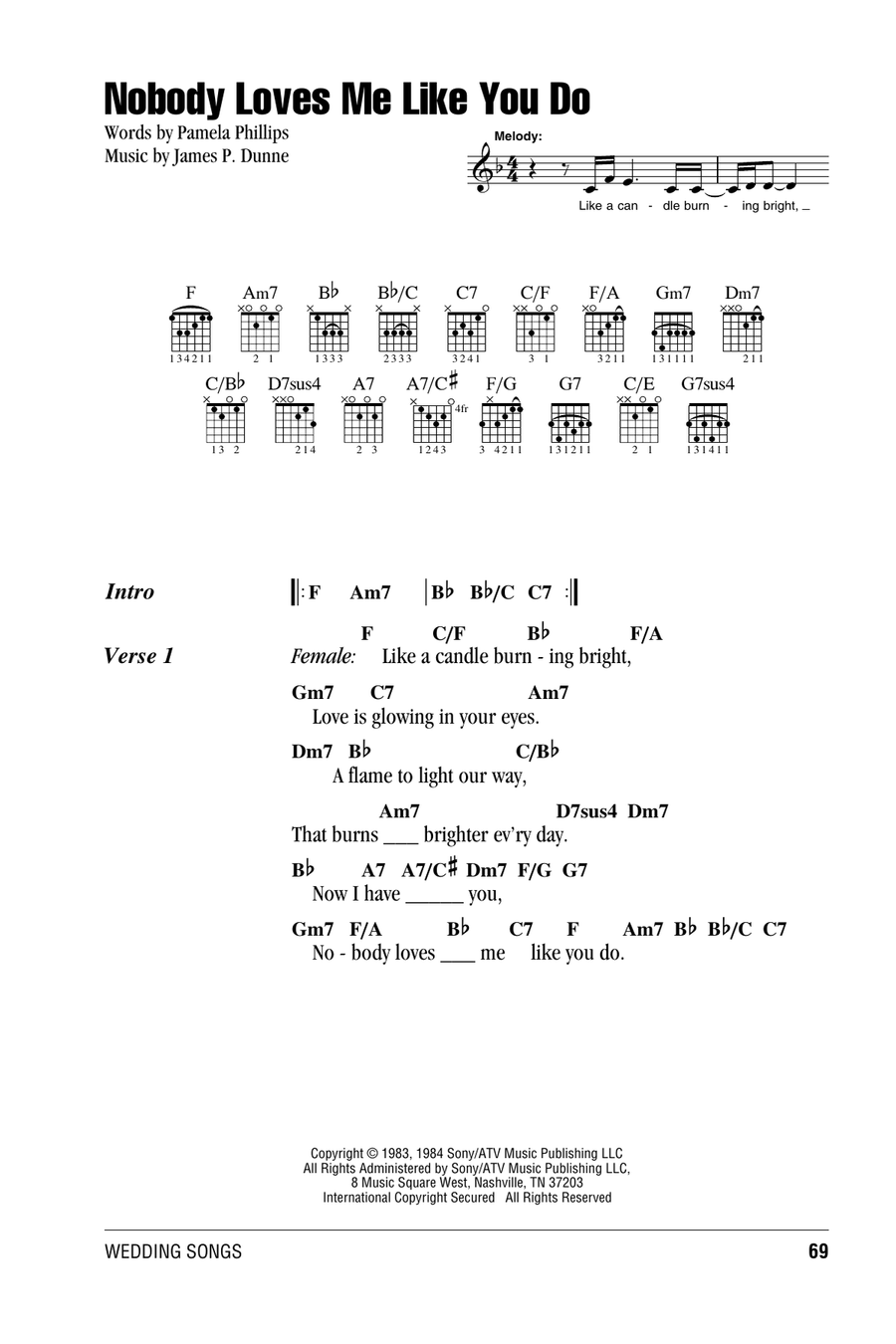 Nobody Loves Me Like You Do Acoustic Guitar scores gallery preview page 1