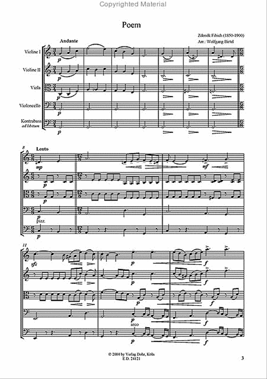 Poem (für Streichquartett) String Quartet scores gallery preview page 2