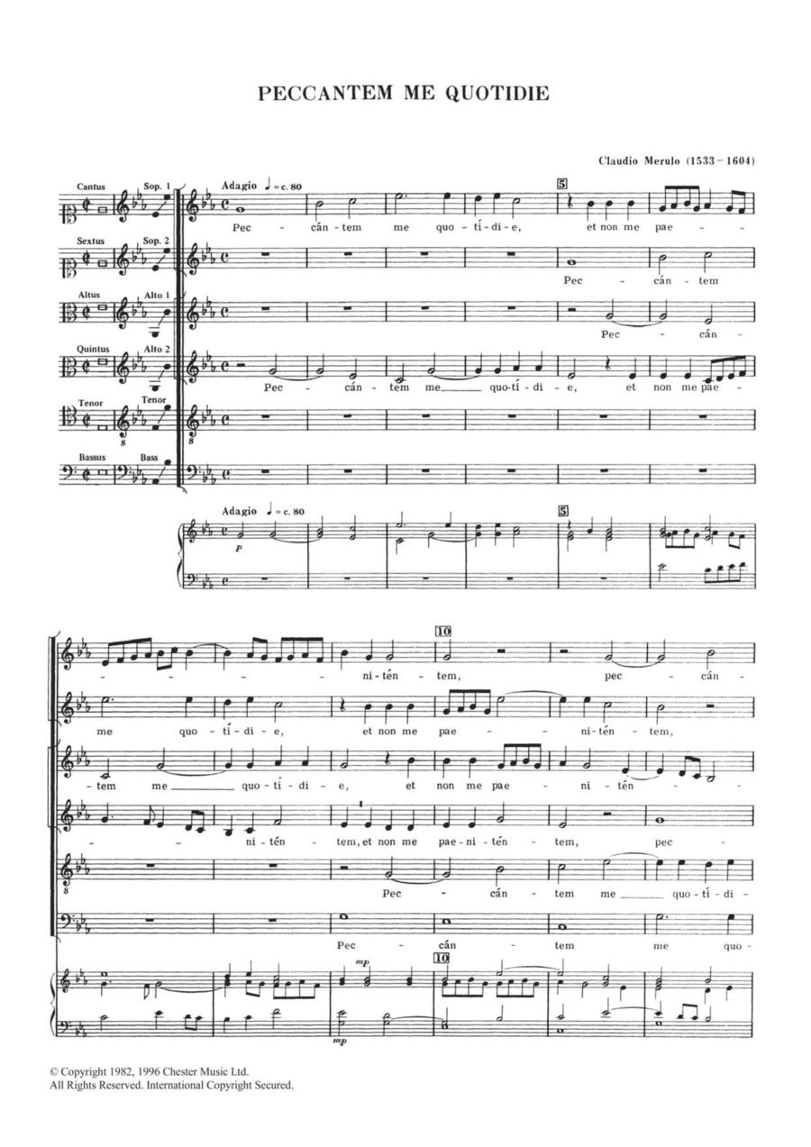 Peccantem Me Quotidie Peccantem Me Quotidie 4-Part scores gallery preview page 1