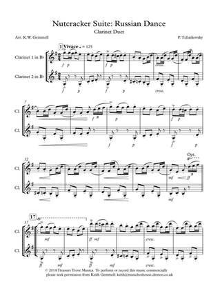 The Nutcracker Suite - Russian Dance: Clarinet Duet