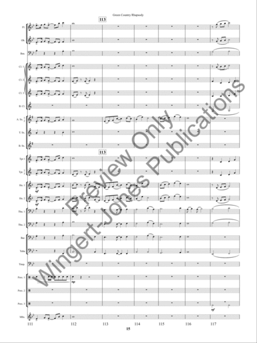 Green County Rhapsody Concert Band scores gallery preview page 18