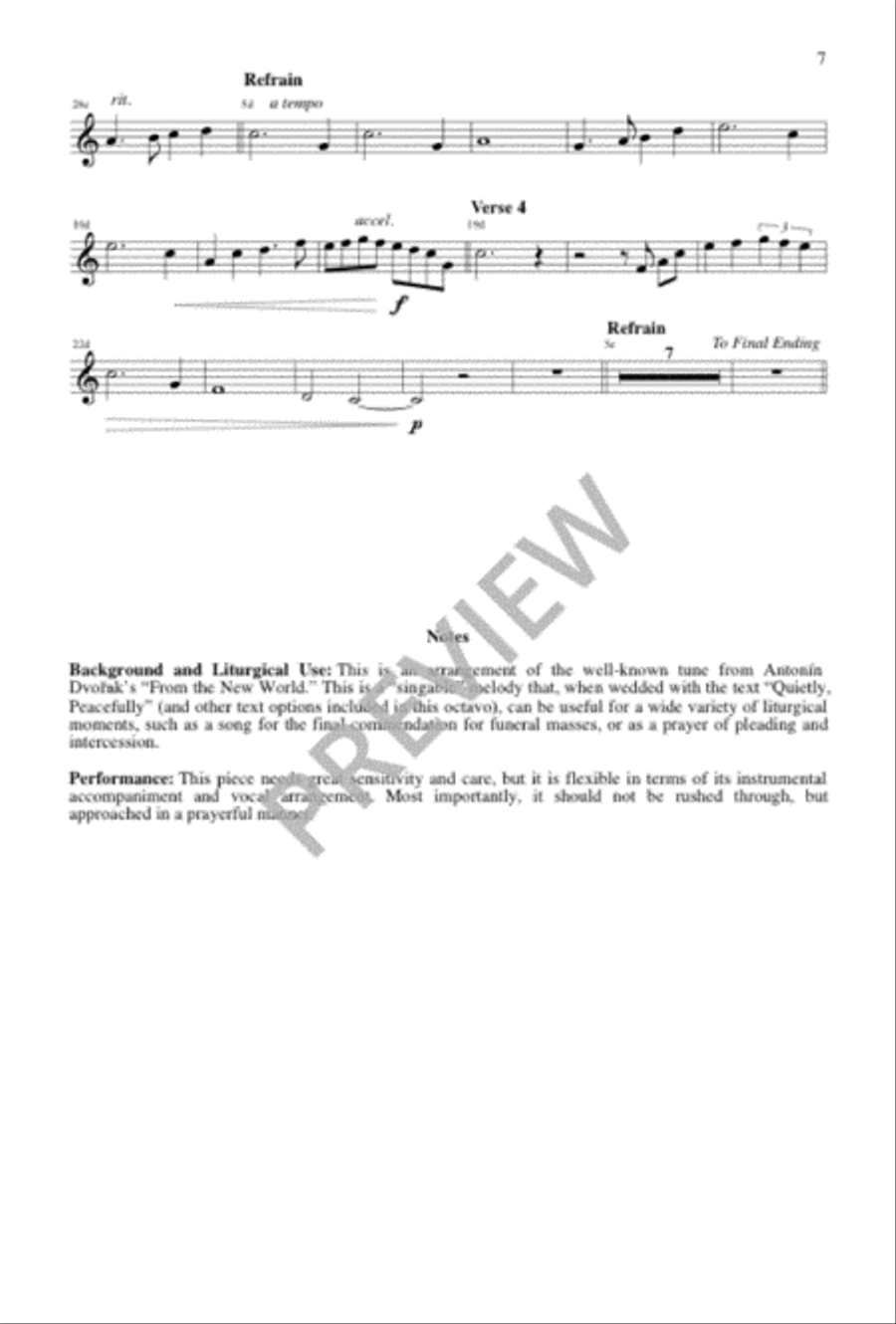 Quietly, Peacefully 4-Part scores gallery preview page 7