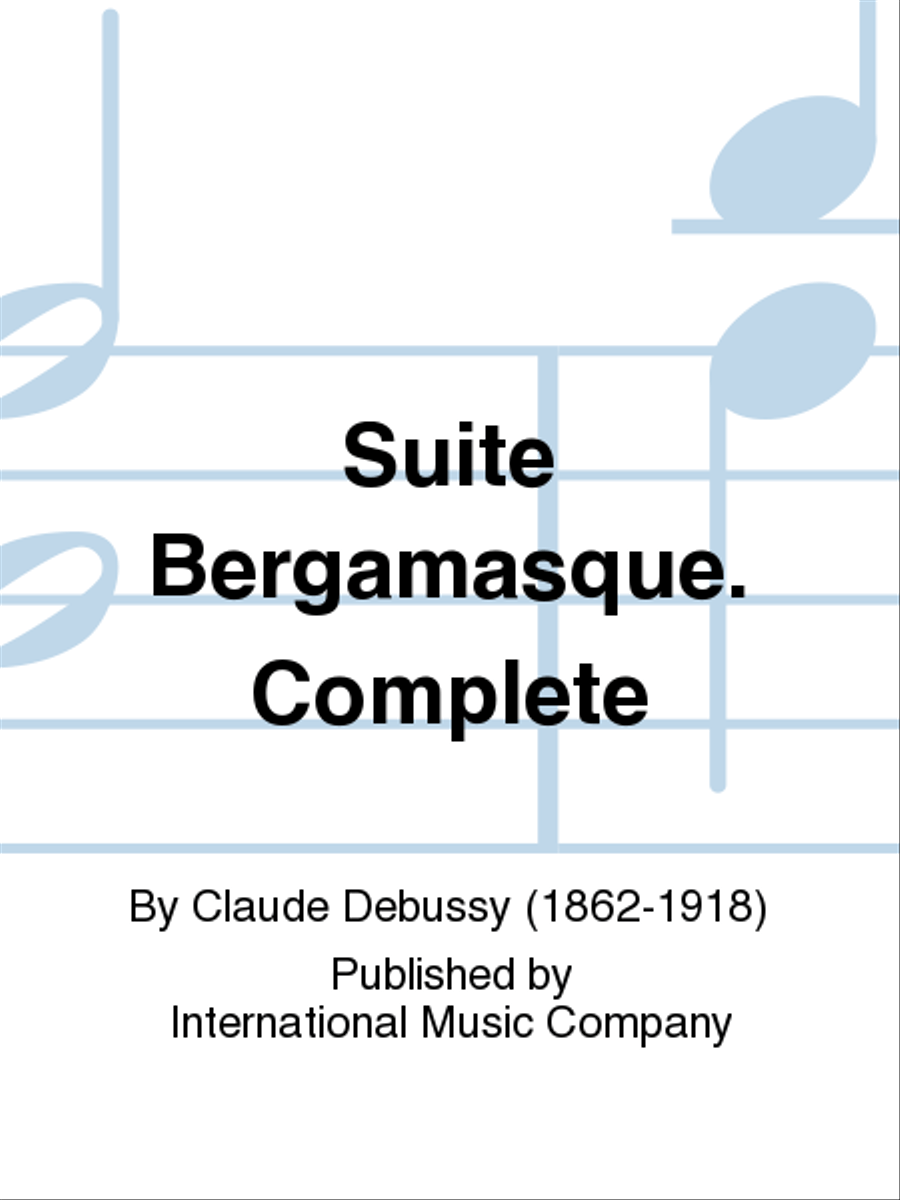 Suite Bergamasque. Complete Piano Solo scores gallery preview page 1