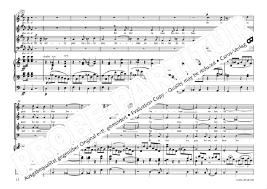 Missa sacra C Minor 4-Part scores gallery preview page 13