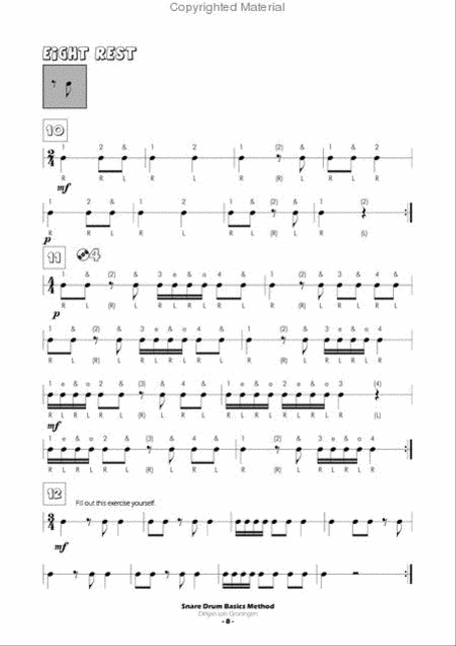 Snare Drum Basics Method + CD Percussion scores gallery preview page 2