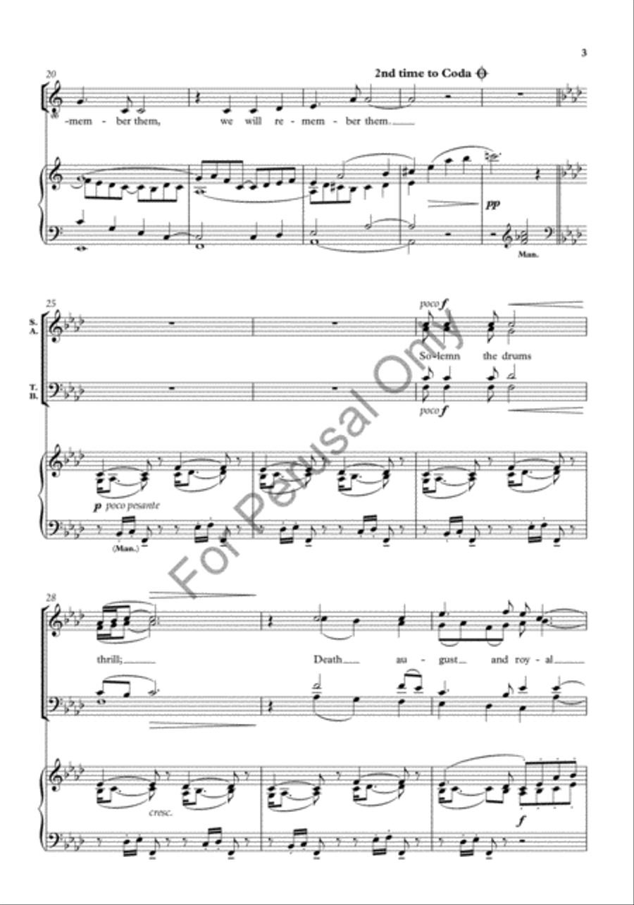 For Remembrance 4-Part scores gallery preview page 3