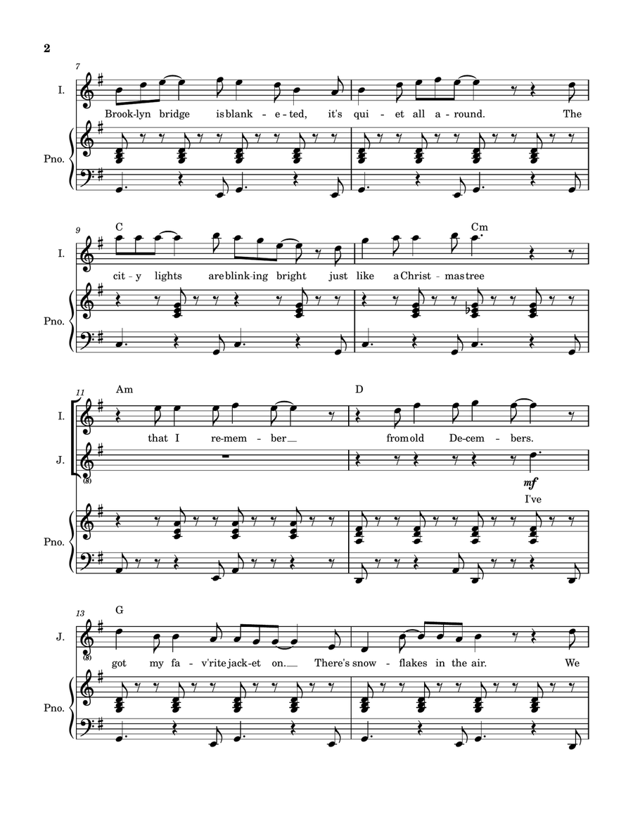 Christmas Valentine Piano, Vocal, Guitar scores gallery preview page 3