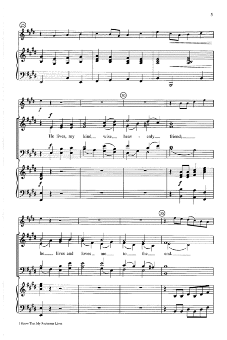 I Know that My Redeemer Lives 4-Part scores gallery preview page 4