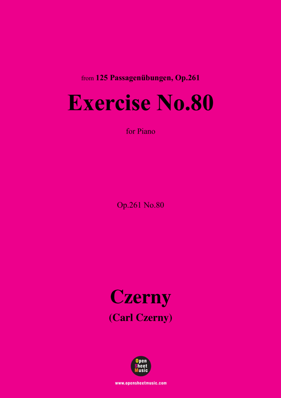 C. Czerny-Exercise No.80,Op.261 No.80 Piano Method scores gallery preview page 1