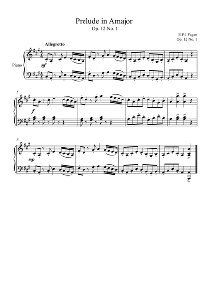Prelude in A major Op. 12 No. 1
