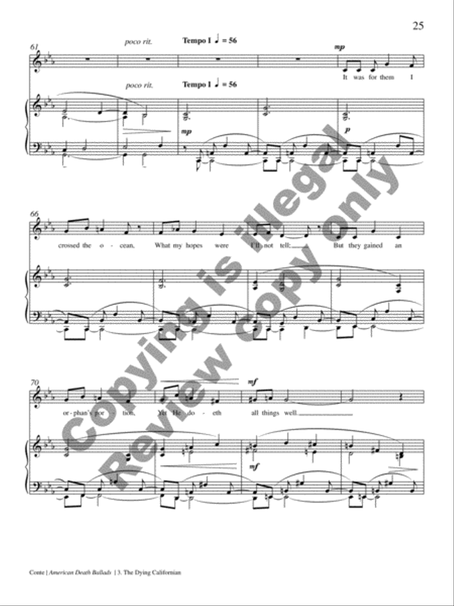 American Death Ballads (Piano/Vocal Score) Medium Voice scores gallery preview page 37