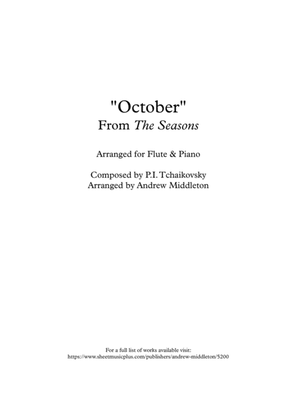 Book cover for "October" from The Seasons arranged for Flute and Piano