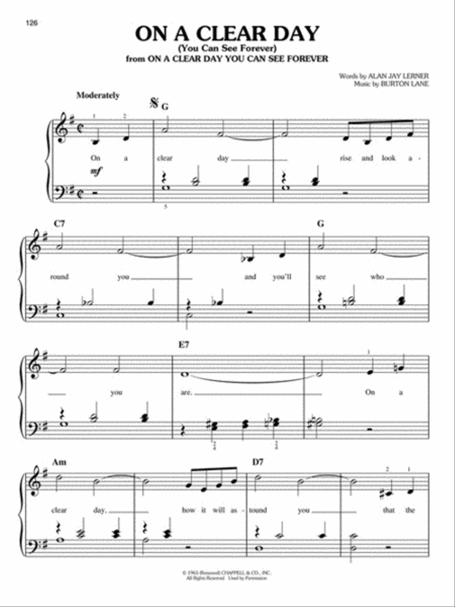 First 50 Broadway Songs You Should Play on the Piano Easy Piano scores gallery preview page 5