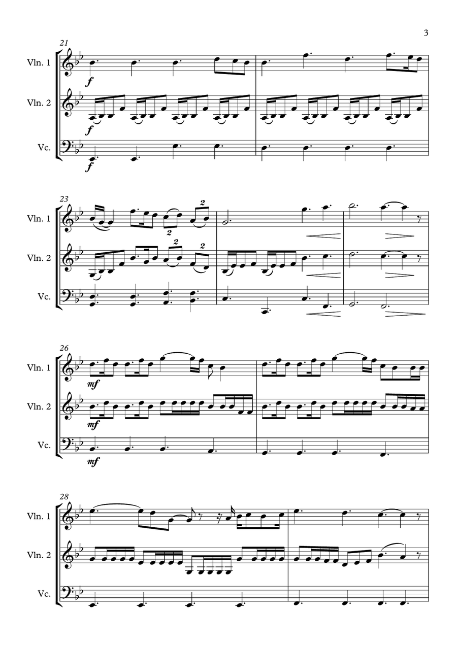 A Thousand Years A Thousand Years String Trio scores gallery preview page 3