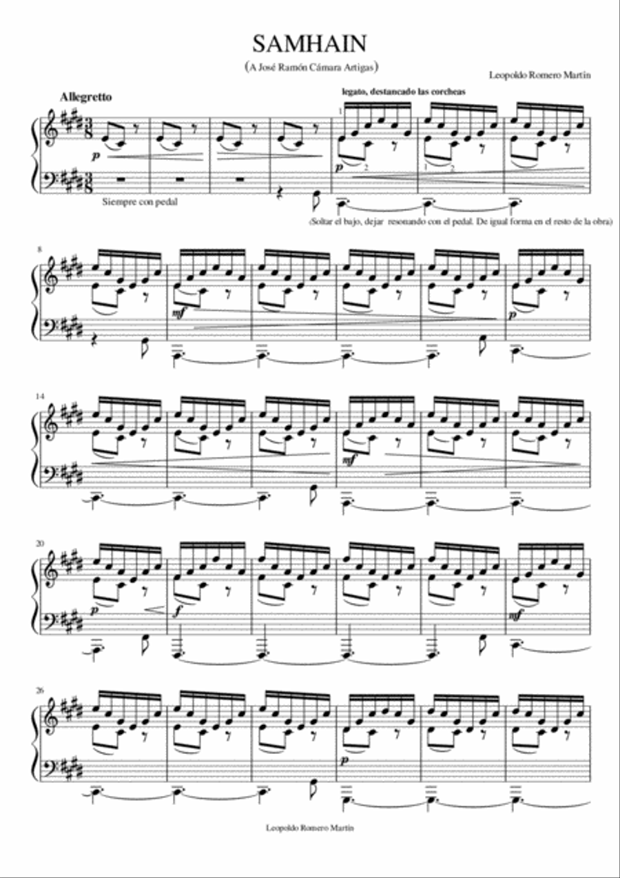 SAMHAIN (Piano) Piano Solo scores gallery preview page 1