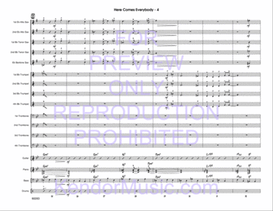 Here Comes Everybody Jazz Ensemble scores gallery preview page 5