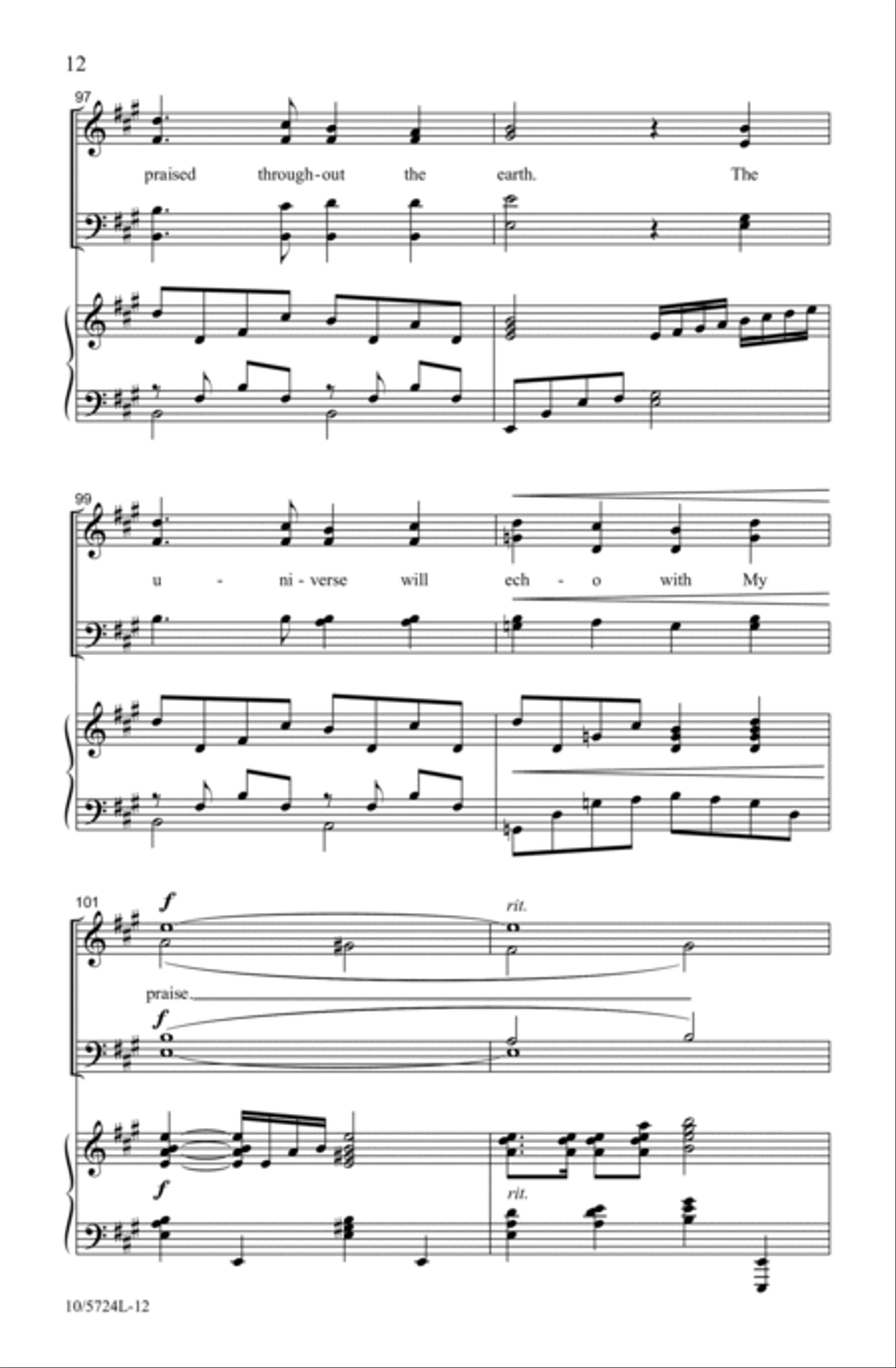 Psalm 46 Psalm 46 4-Part scores gallery preview page 12