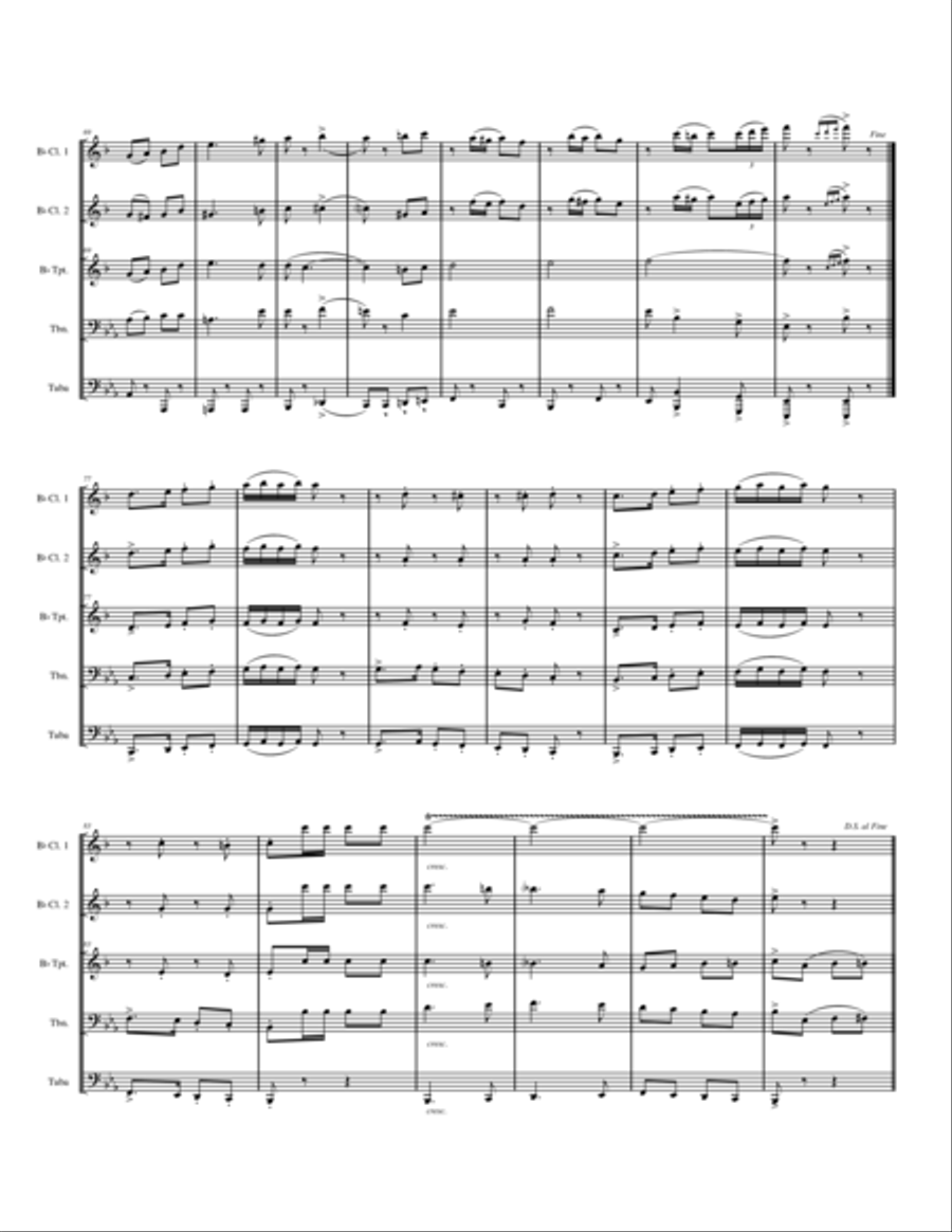 Beer Barrel Polka (roll Out The Barrel) Clarinet scores gallery preview page 6