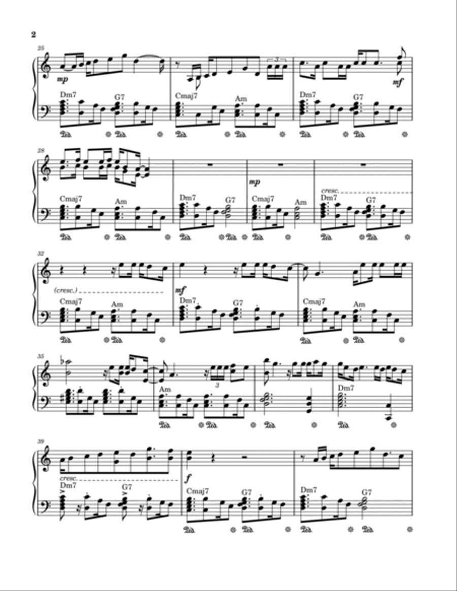 Peace And Love On The Planet Earth Piano Solo scores gallery preview page 2
