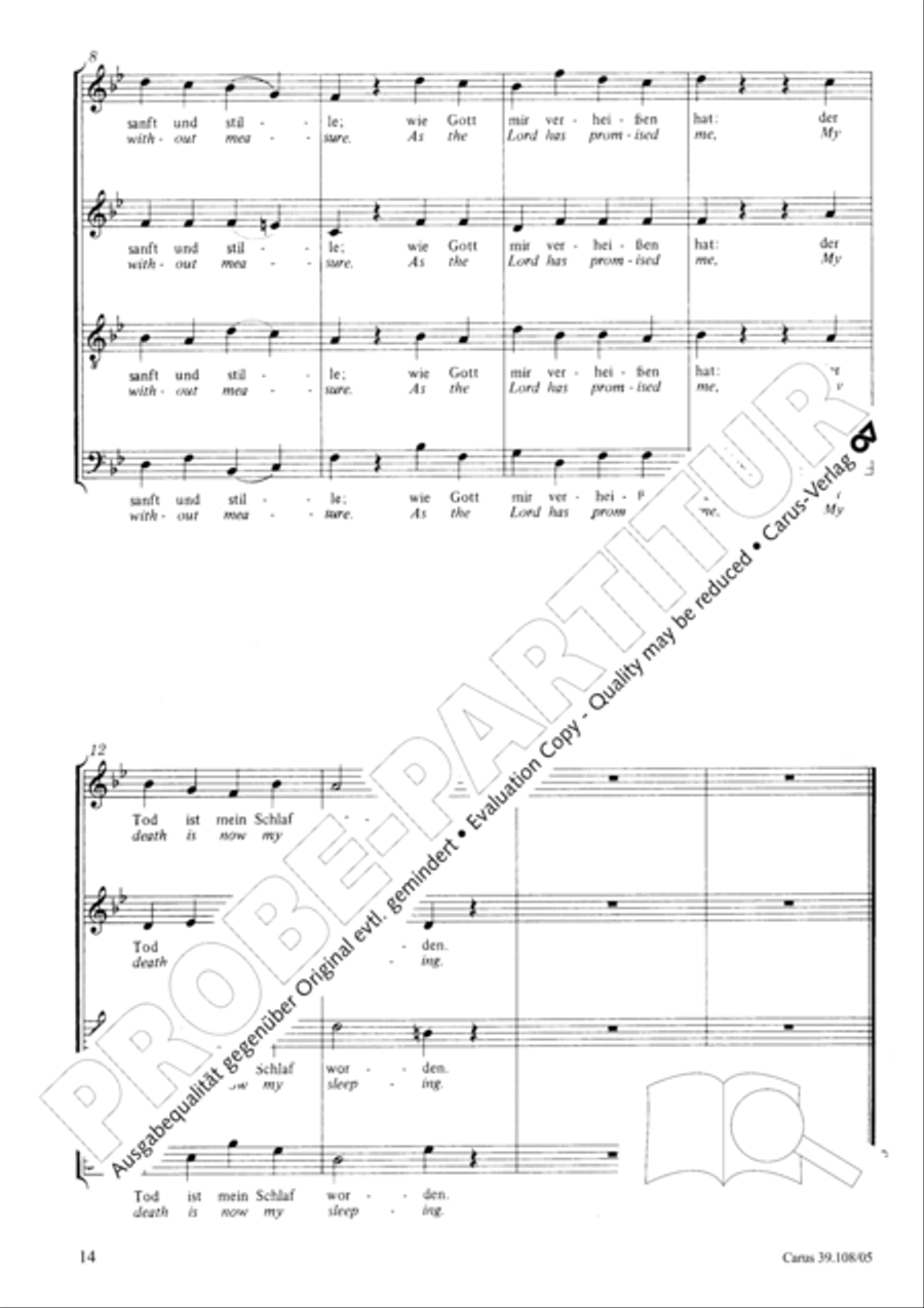 My longing is unbounded (Herzlich tut mich verlangen) TB scores gallery preview page 15