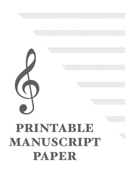 Printable Manuscript Paper (9 per page) 50 pages