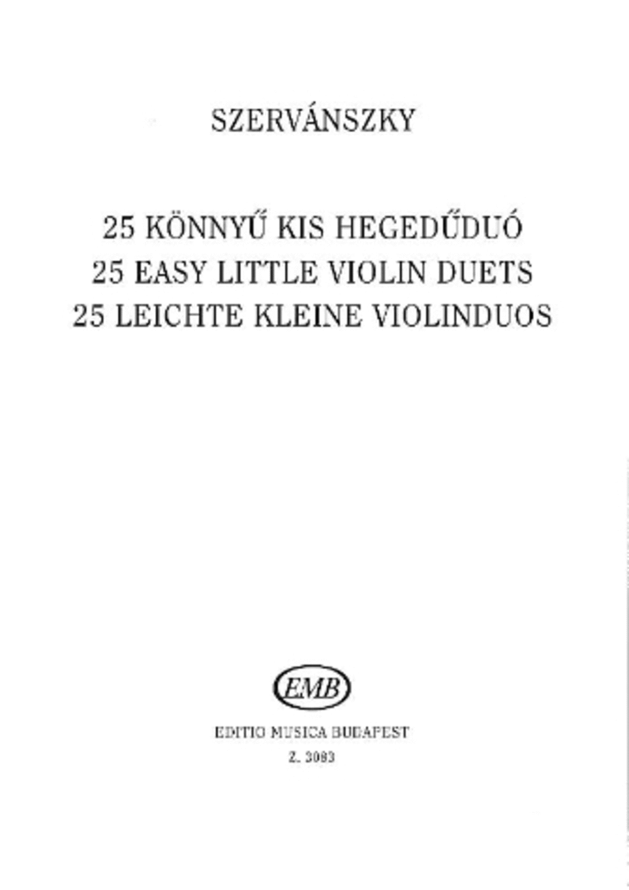 25 Easy Small Duets-2 Vln Violin scores gallery preview page 1
