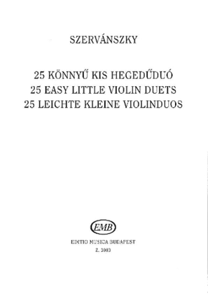 Book cover for 25 Easy Small Duets-2 Vln