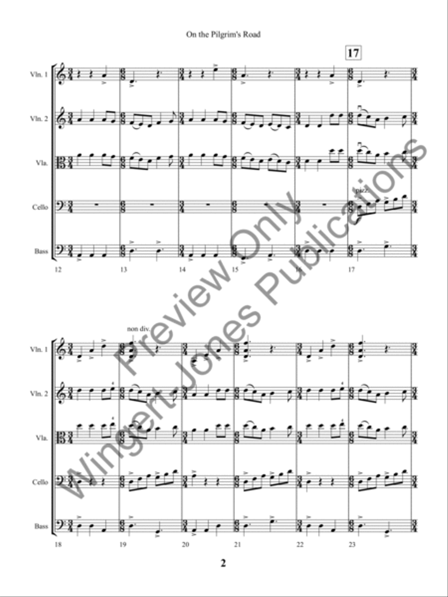 On the Pilgrim's Road String Orchestra scores gallery preview page 5