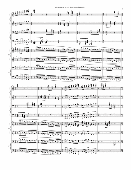Scherzo and Sarabande for Two Pianos, Eight Hands