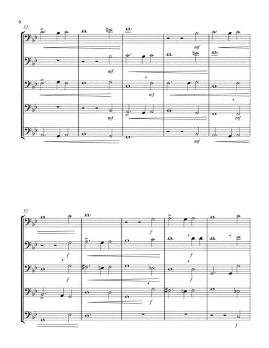 Hodie Christus Natus Est (Violoncello Quintet) String Quintet scores gallery preview page 6