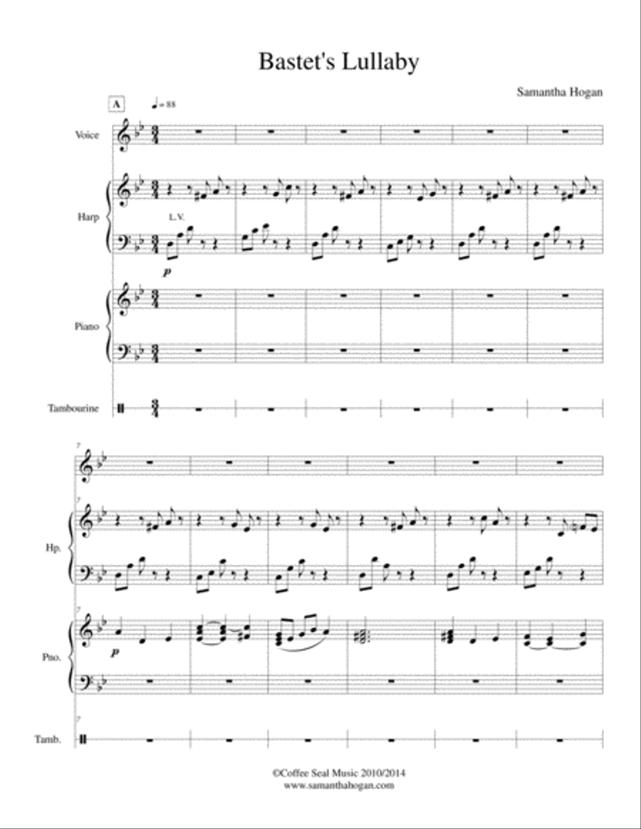 Bastet's Lullaby School and Community scores gallery preview page 3