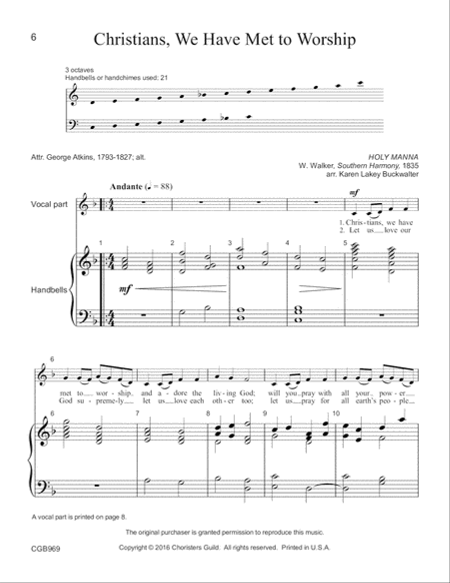 Ring and Sing the Seasons Handbell Choir scores gallery preview page 7
