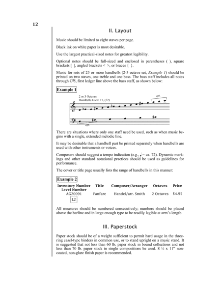 AGEHR Handbell & Handchime Notation Booklet