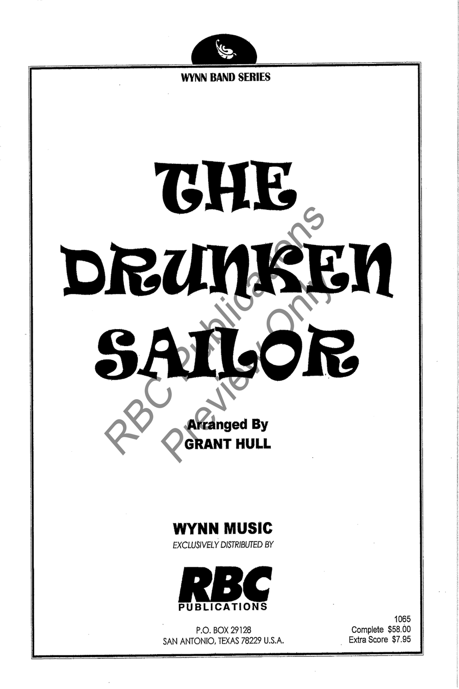Drunken Sailor Concert Band scores gallery preview page 2