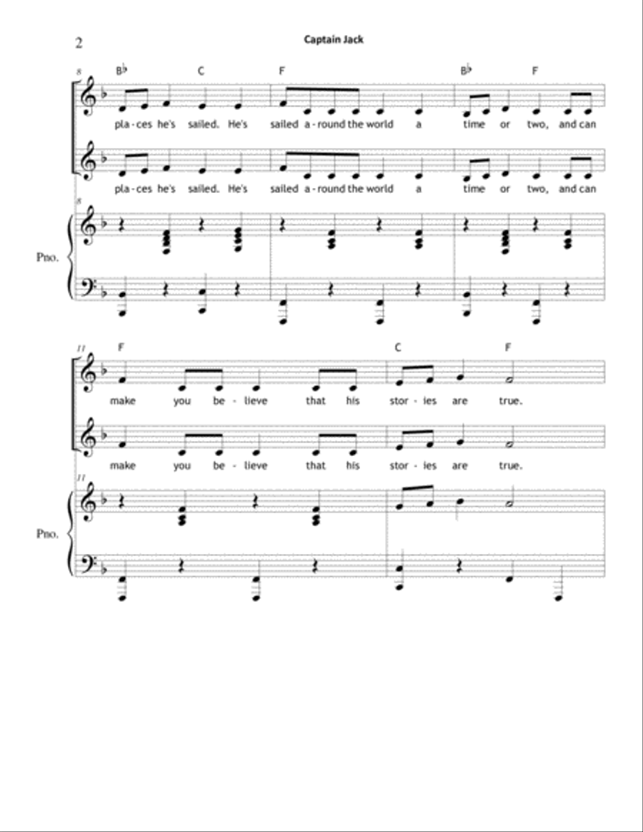 Captain Jack Captain Jack 2-Part scores gallery preview page 2