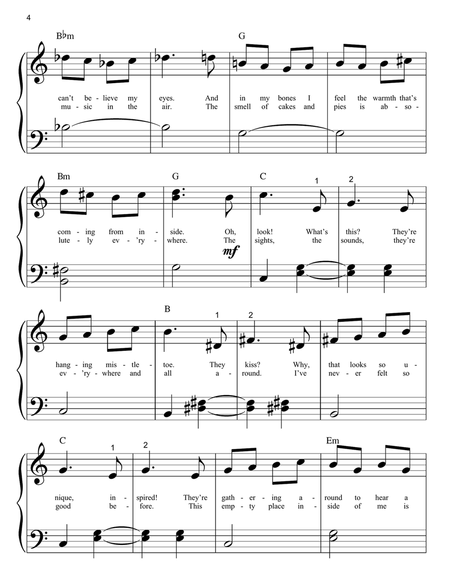 What's This? (from The Nightmare Before Christmas) Easy Piano scores gallery preview page 4