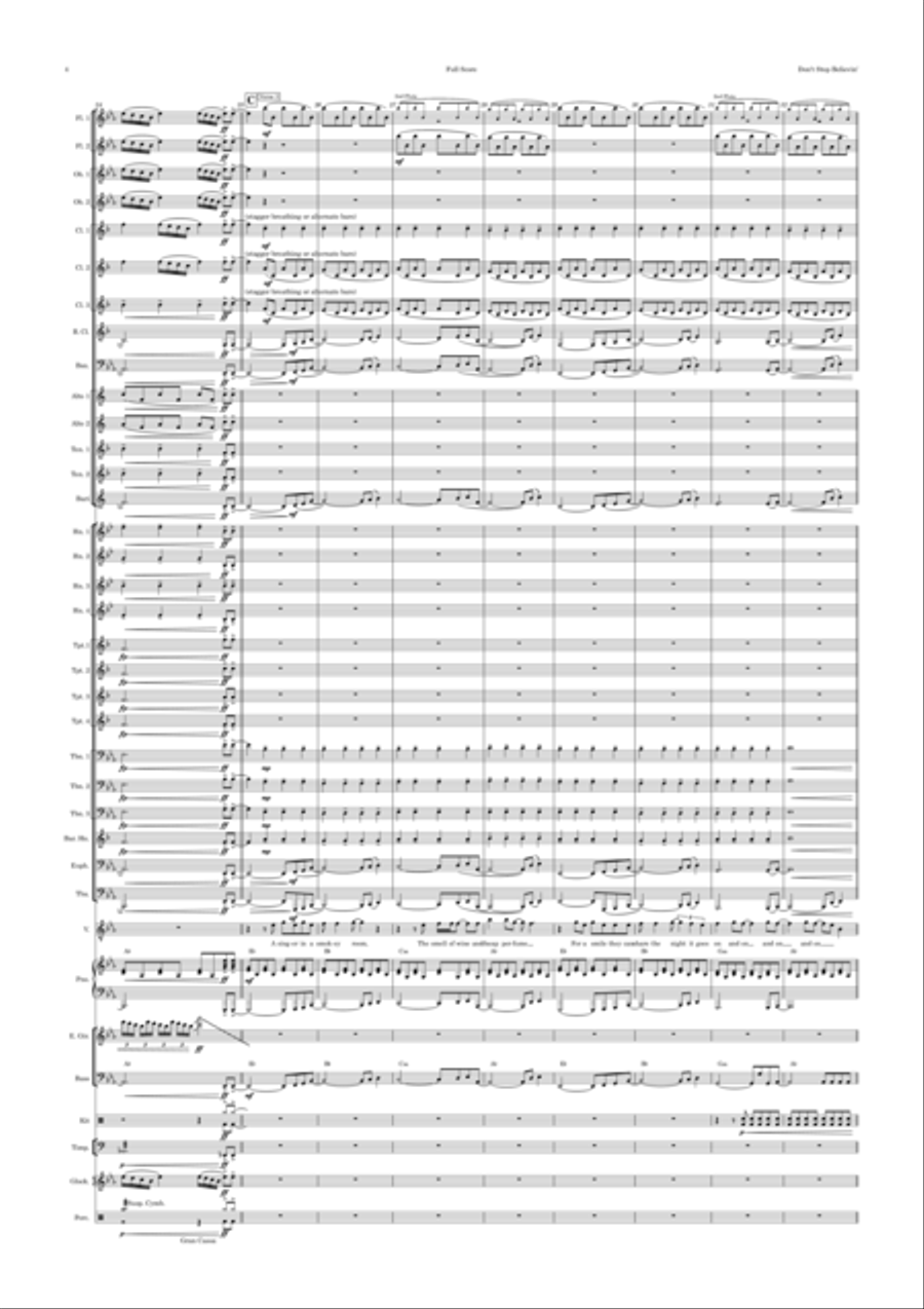 Don't Stop Believin' Concert Band scores gallery preview page 4