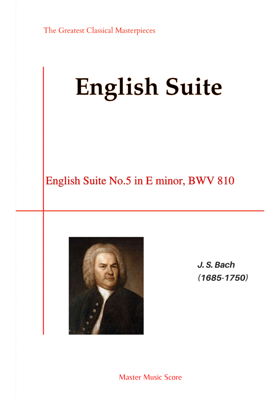 Bach-English Suite No.5 in E minor, BWV 810 (Piano) Piano Solo scores gallery preview page 1