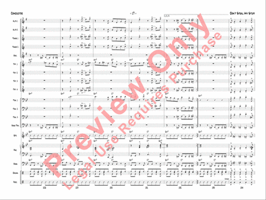 Don't Steal My Stuff Don't Steal My Stuff Jazz Ensemble scores gallery preview page 20