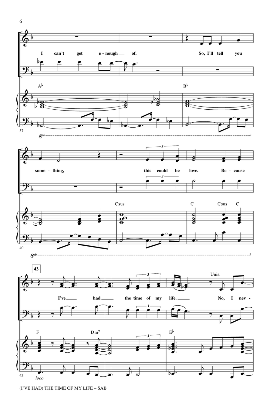 (I've Had) The Time Of My Life (arr. Mac Huff) 3-Part scores gallery preview page 5