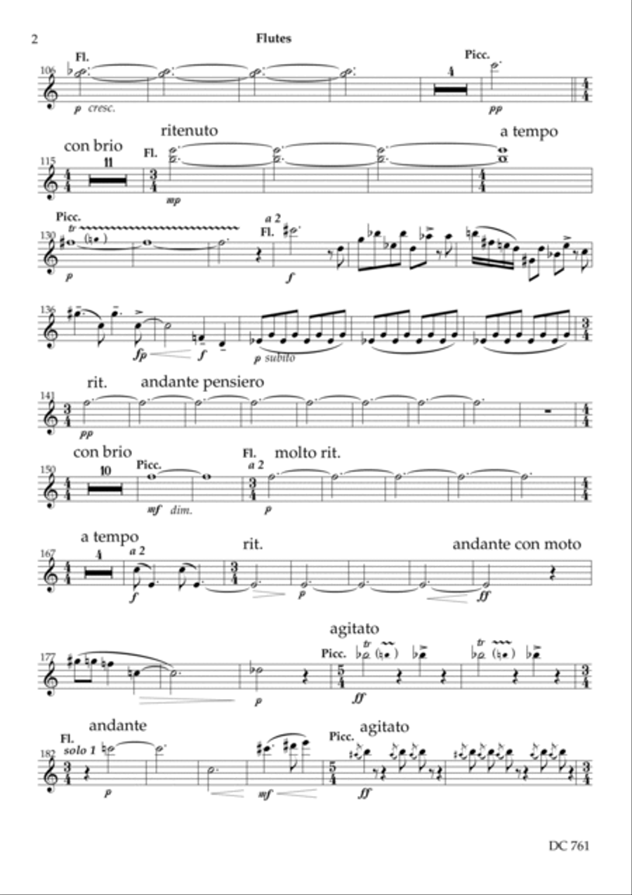 Symphony No.5 [woodwind parts] Woodwind Quintet scores gallery preview page 2