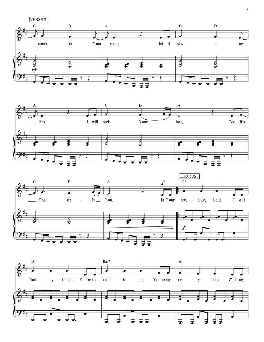 One Desire Piano, Vocal, Guitar scores gallery preview page 3