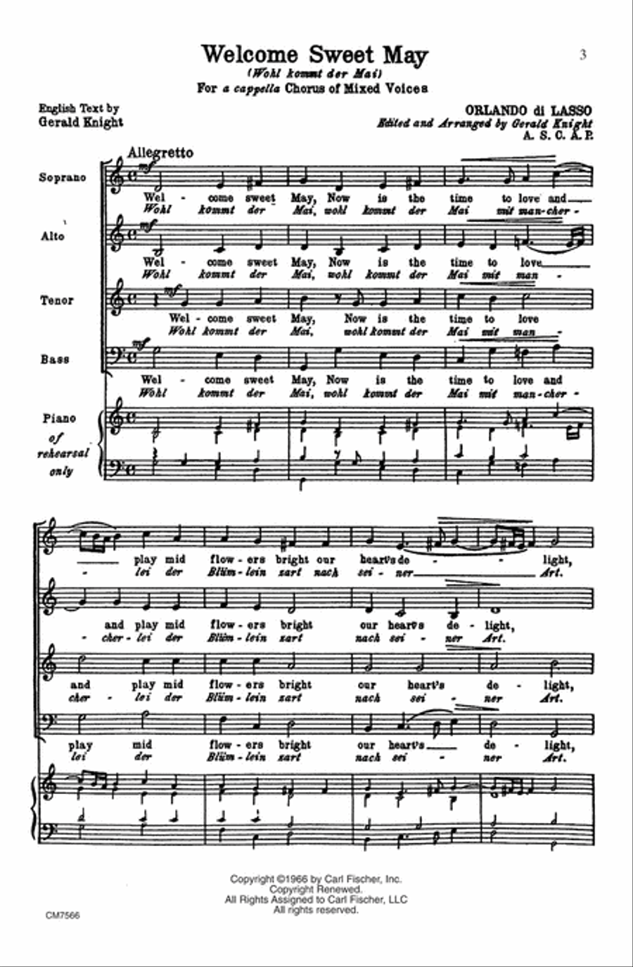 Welcome Sweet May Welcome Sweet May 4-Part scores gallery preview page 2