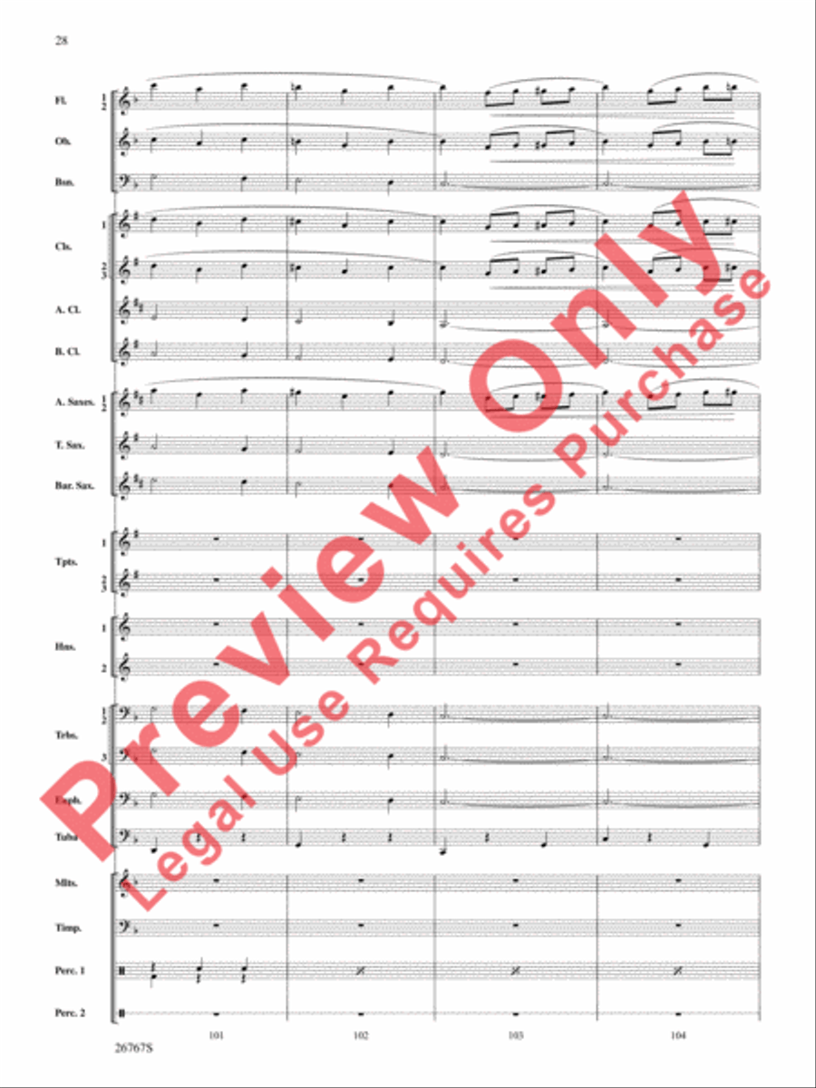 Variations on Ding Dong the Witch Is Dead (from The Wizard of Oz) Concert Band scores gallery preview page 29