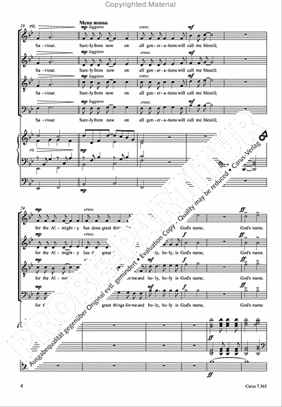 I will praise the Lord as long as I live 4-Part scores gallery preview page 5