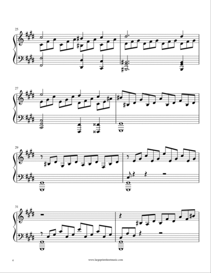 Moonlight Sonata LARGE PRINT EDITION Piano Solo scores gallery preview page 4