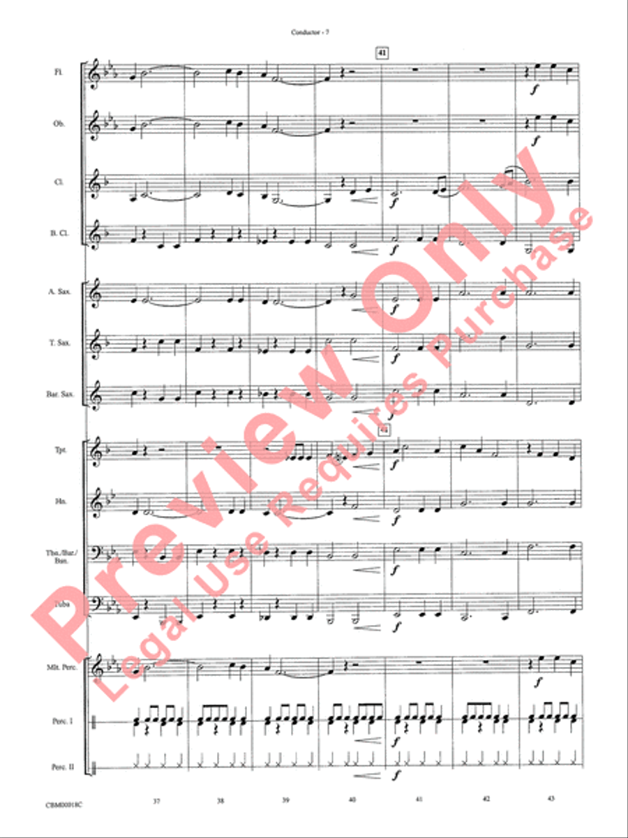 The Magnificent Seven Concert Band scores gallery preview page 10