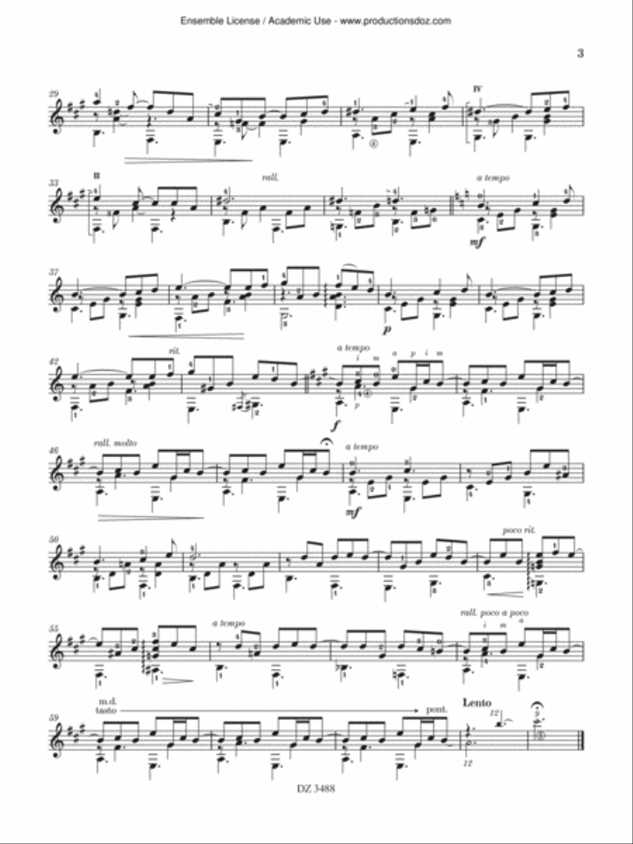 Spleen Songs, vol. 3 Classical Guitar scores gallery preview page 3