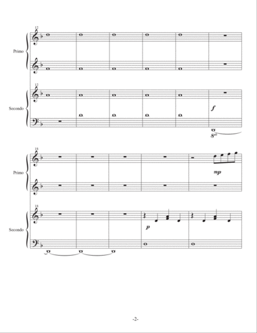 Mary, Did You Know? 1 Piano, 4-Hands scores gallery preview page 2